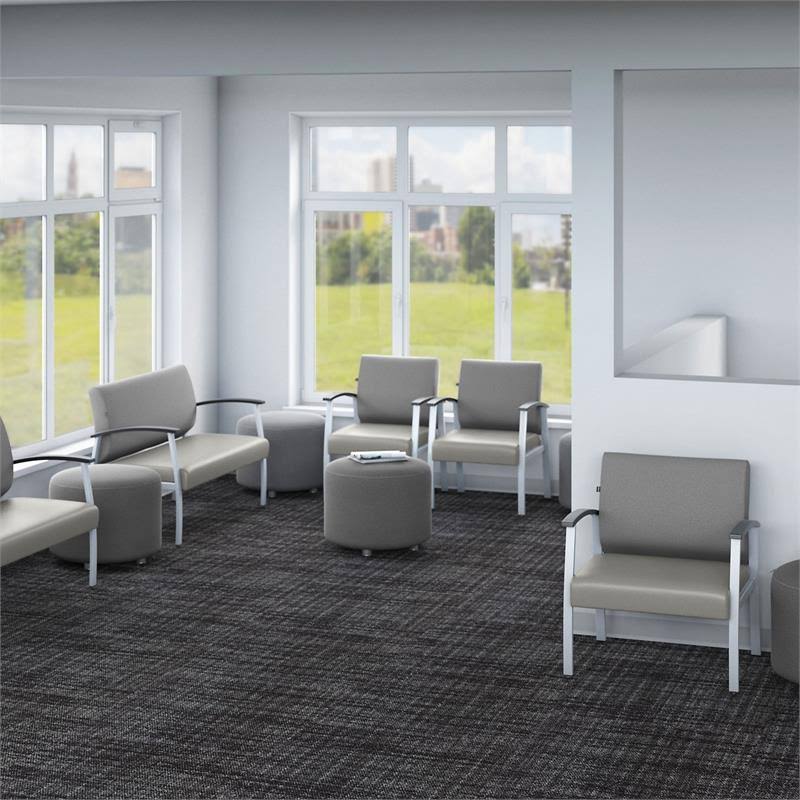 Medium Gray Waiting Room Loveseat X638