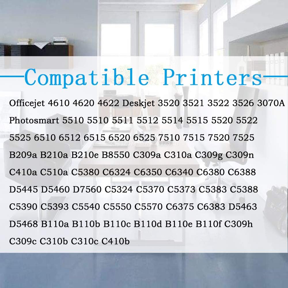 Compatible Ink Cartridge Replacement 10-Pack for DeskJet Officejet Printer A8581