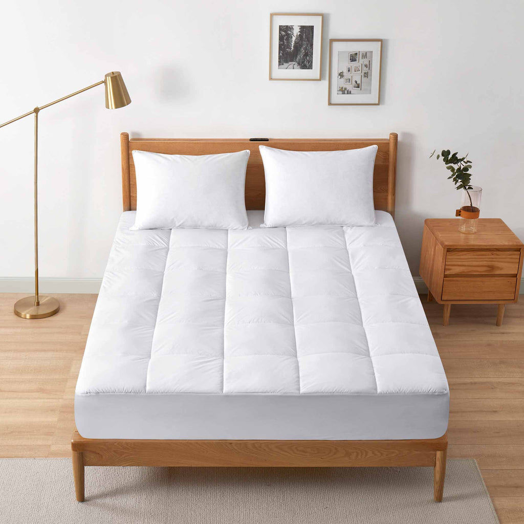 White Twin Size Polyester Mattress Topper G2626