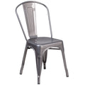 Grey Metal Stackable Indoor Chair F671