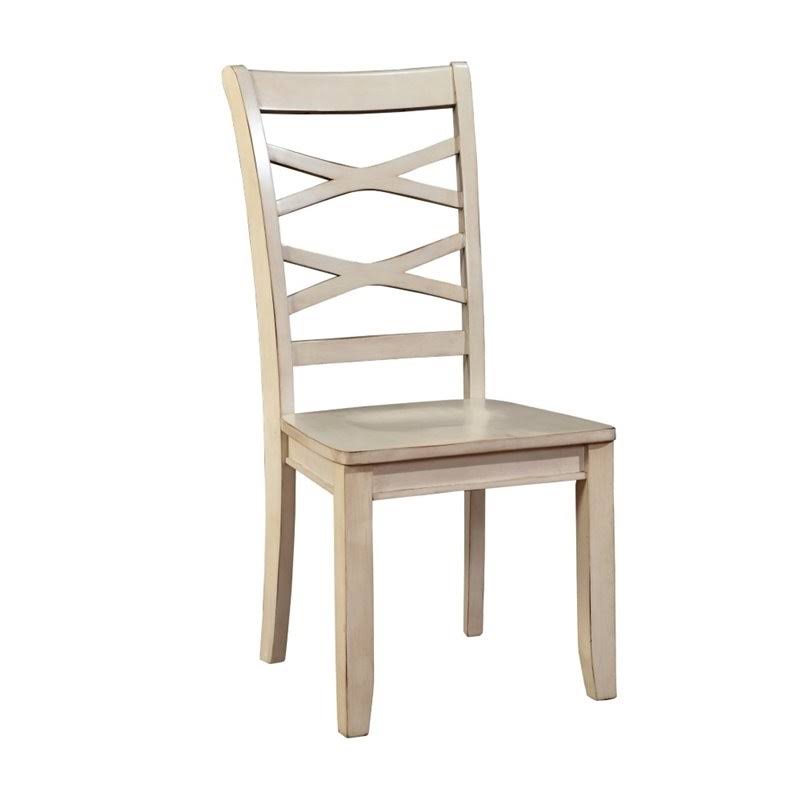 White Wood Dining Chair (Set of 2) B8950