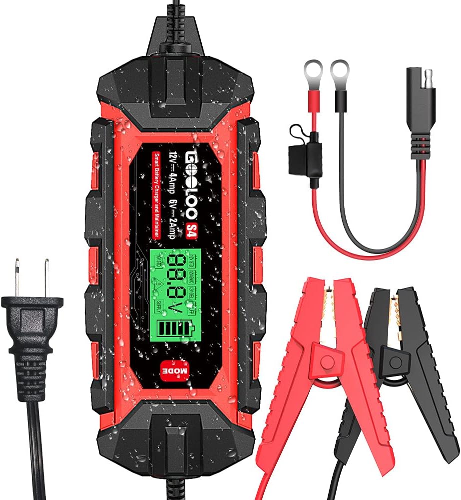 4-Amp 12V/4A Car Battery Charger Maintainer, Pack of 2 T3712