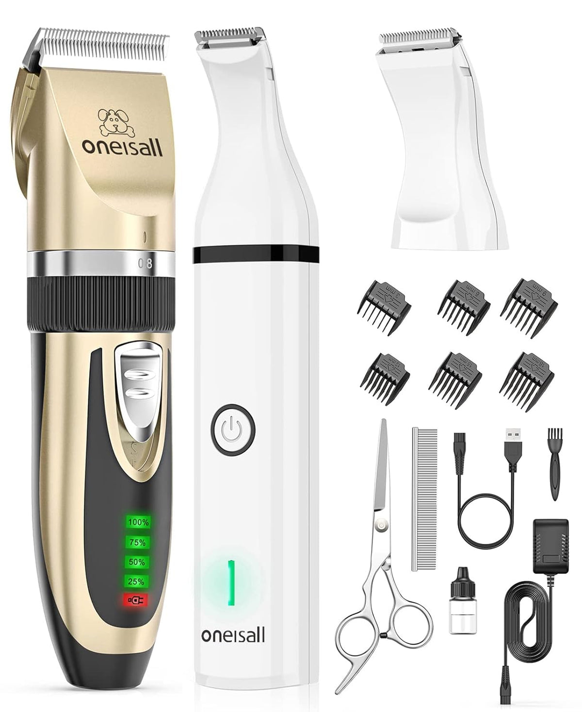 2 in 1 Cordless Dog Clippers and Paw Trimmer Kit Pack of 2 Z415