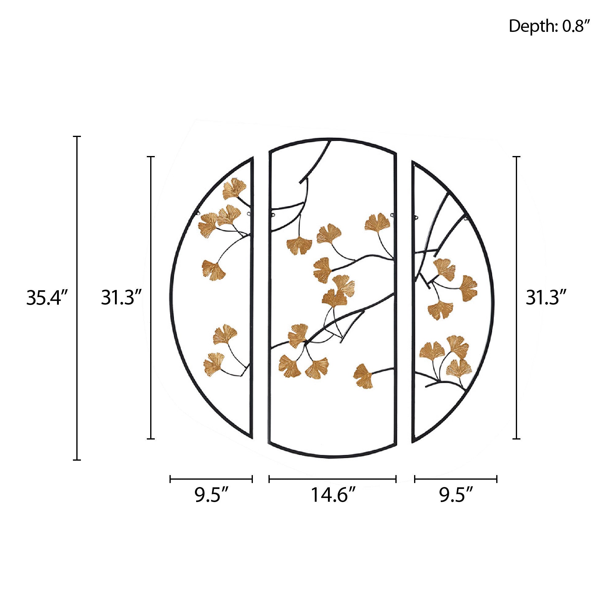 3-piece Metal Wall Decor Set Y42943