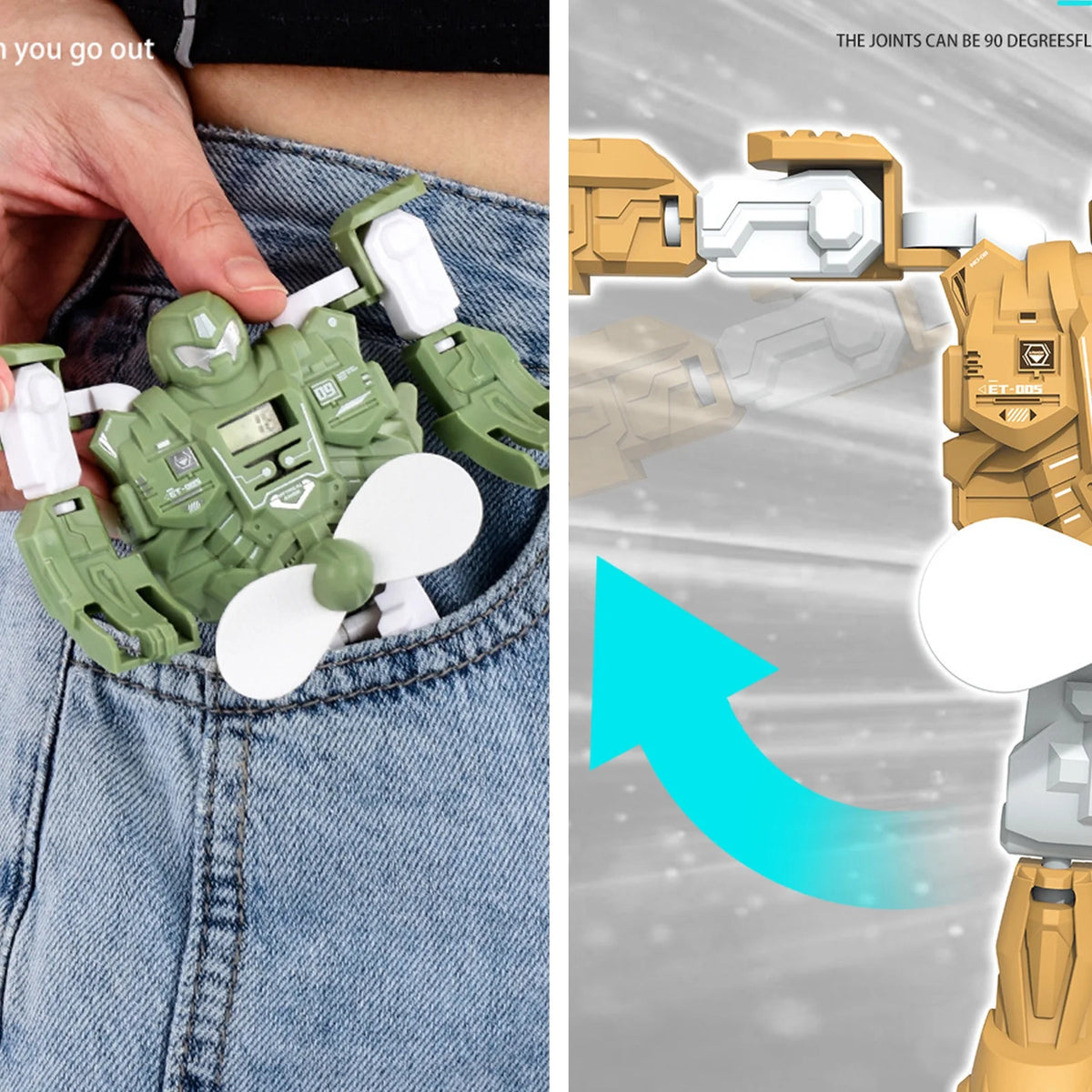 Digital Watch 3 In 1 Deformation Robot with Fan C223874
