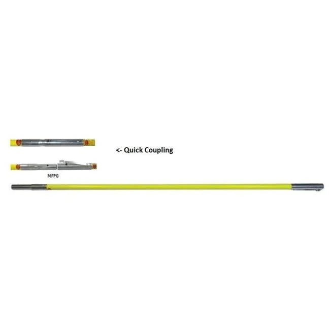 Steel Yellow Reinforced Fiberglass Pole Quick Coupling - 12 ft. S759358