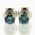 14K White Gold Stud Earrings W375