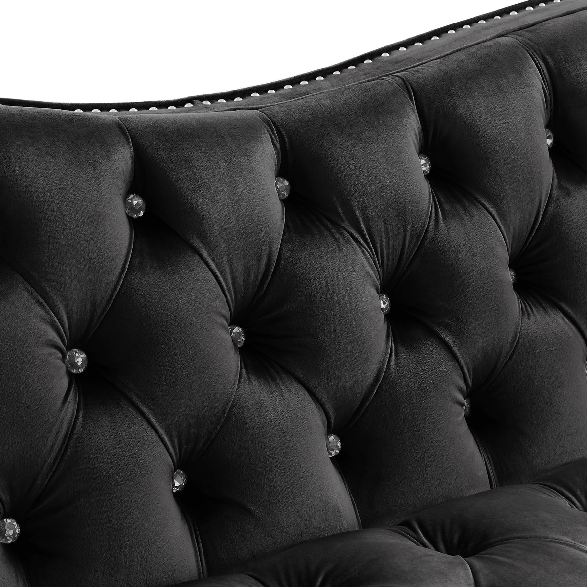 Black Tufted 3P Sofa Z64008