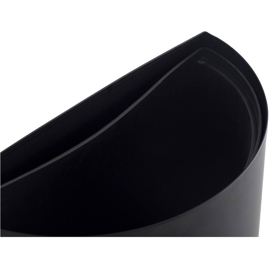 Black 12.5 gal Powder-Coated Steel Trash Can W894