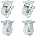 2 Swivel Casters with Brakes & 2 Rigid Steel Wheel Casters F5932