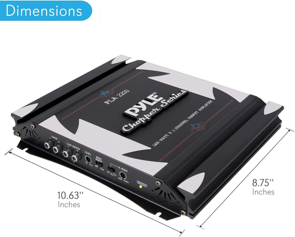 1400W Dual Channel Bridgeable MOSFET Car Stereo Amplifier O930133