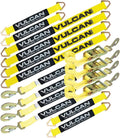 Complete Axle Strap Tie Down Kit with Snap Hook Ratchet Straps - Yellow - Includes (4) 22 Axle Straps, (4) 36 Axle Straps, and (4) 8' Snap Hook Ratchet Straps H513
