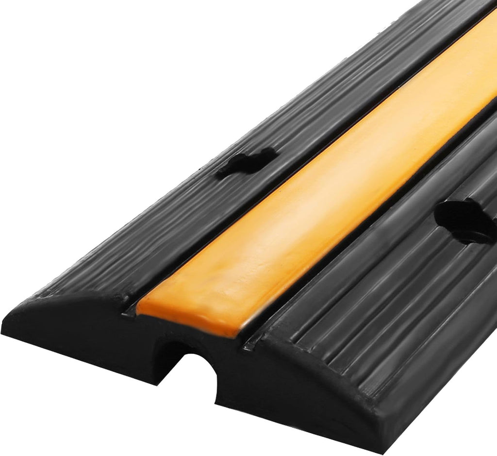Rubber Cable Protector Speed Bump (4 Pack Single Channel) Pack of 2 B584