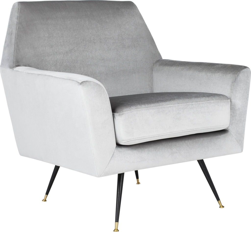 Light Grey Velvet Accent Chair C877601