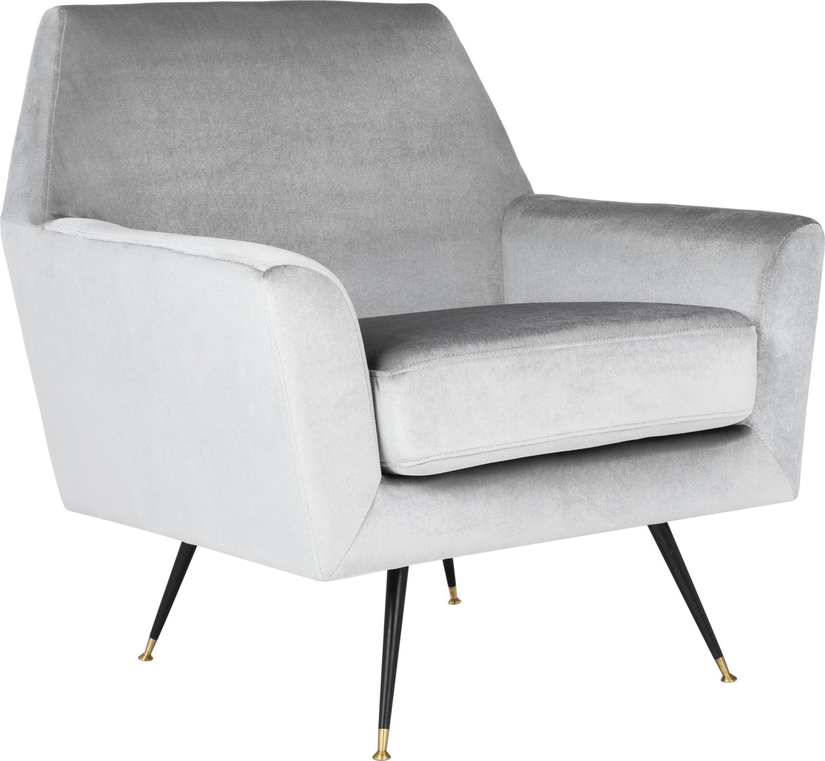 Light Grey Velvet Accent Chair C877601
