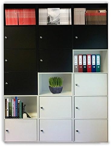 1 Door Cabinet in Black Pack of 2 L584