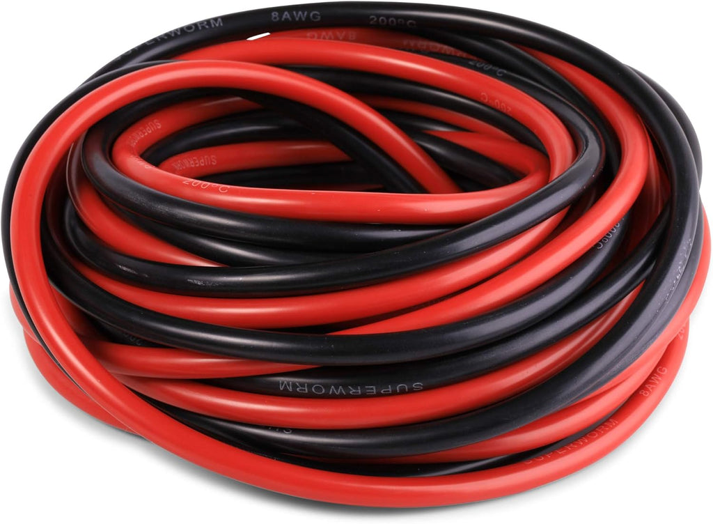 8 Gauge Silicone Wire 50 feet Pack of 2 B545435