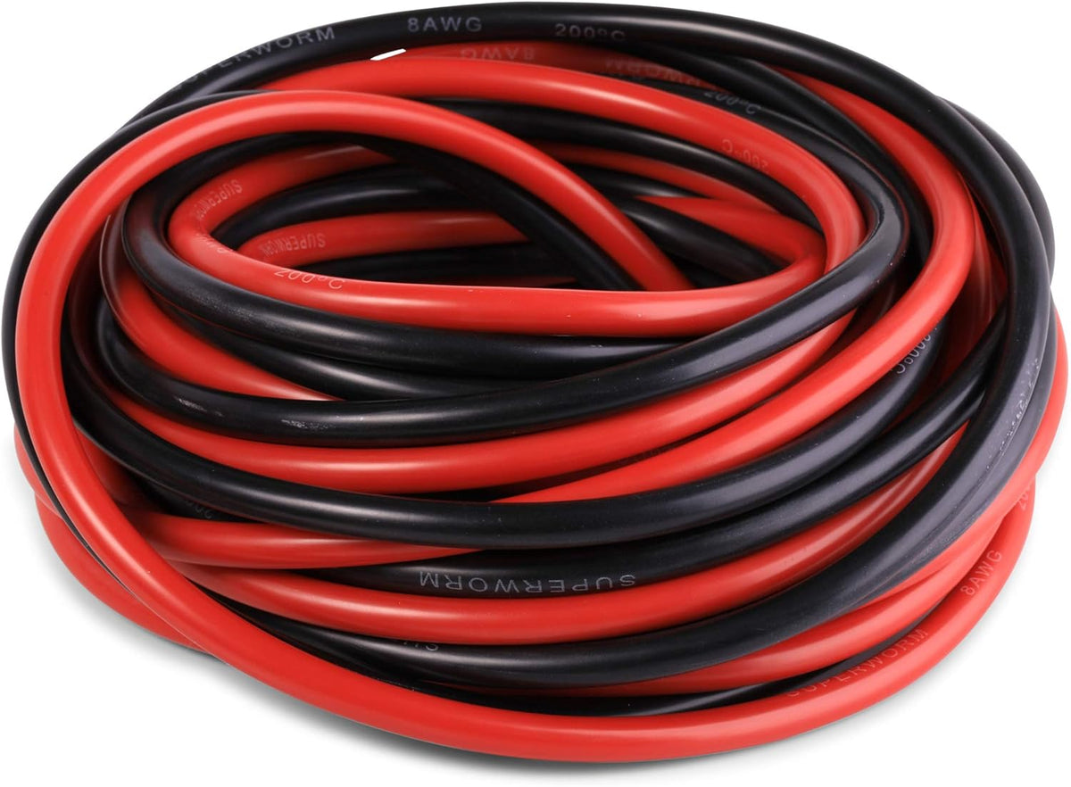 8 Gauge Silicone Wire 50 feet Pack of 2 B545435