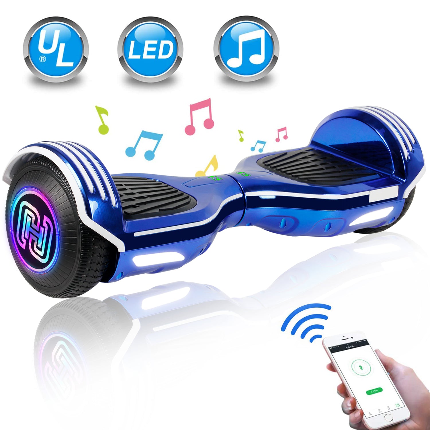 Blue 6.5" Two Wheels Self Balancing Scooter I2552