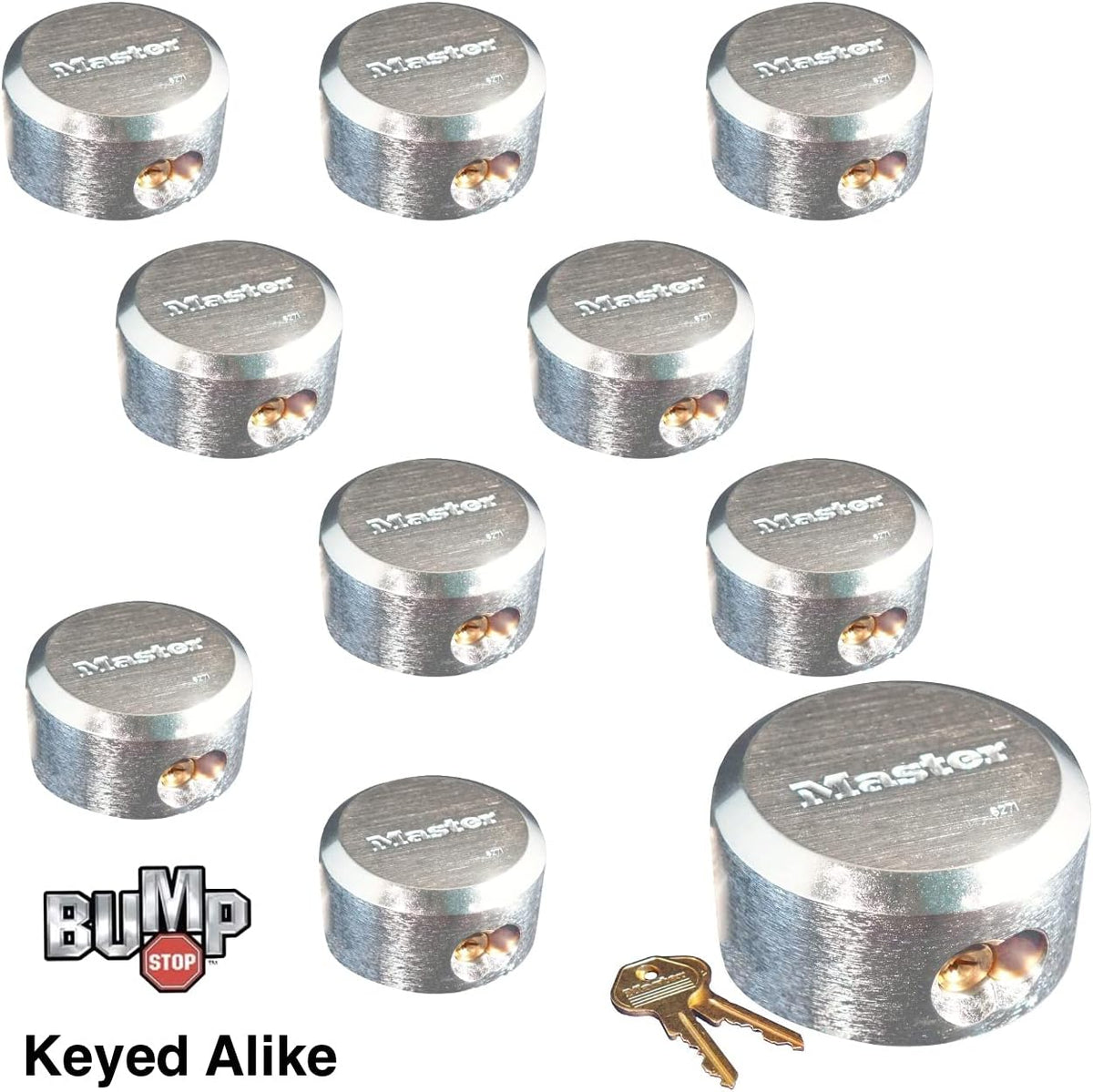 Four Pro Series Hidden Shackle Padlocks, Keyed Alike Y8821