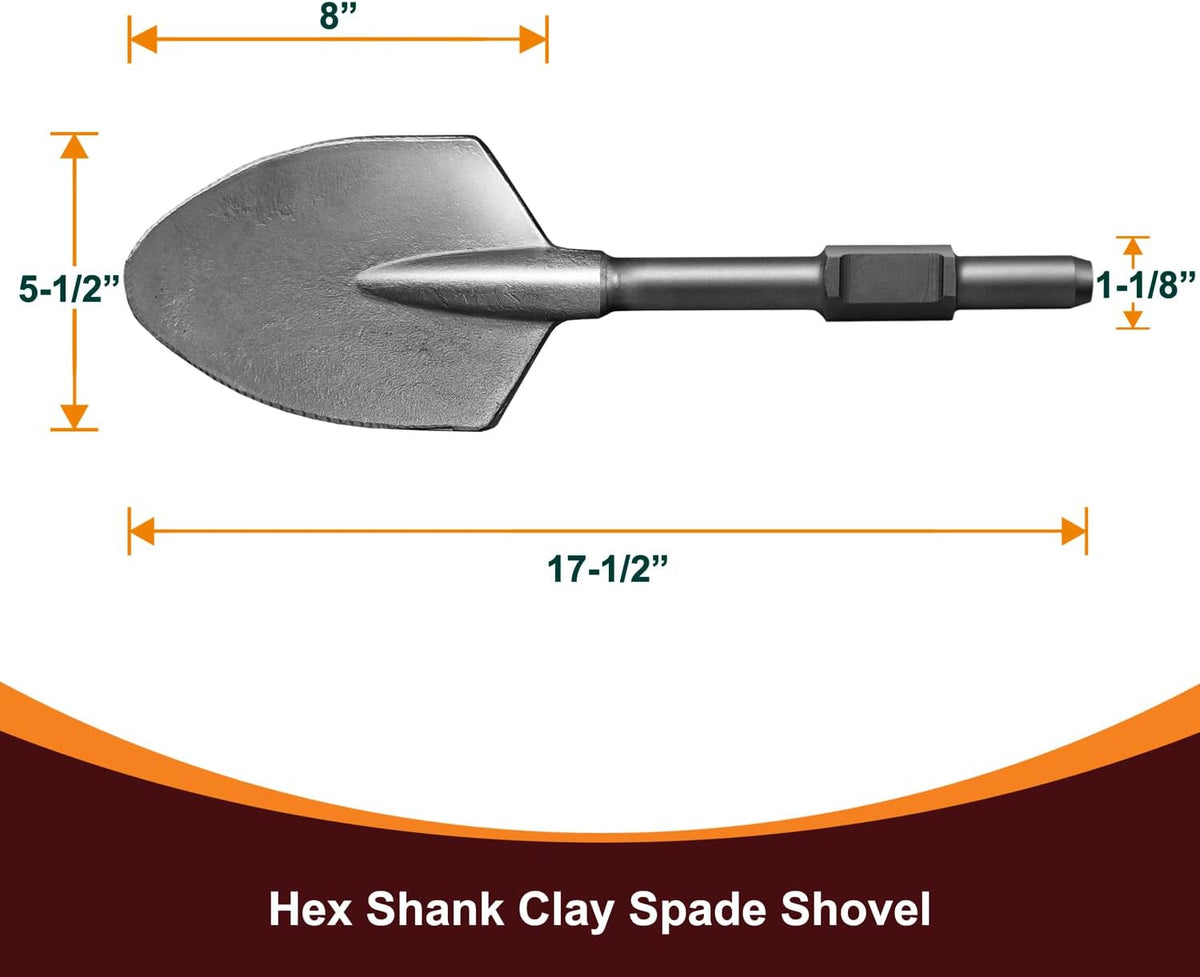 Clay Spade Shovel Bit Steel Pack of 2 T301907