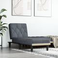 Dark Gray Velvet Chaise Longue P4378