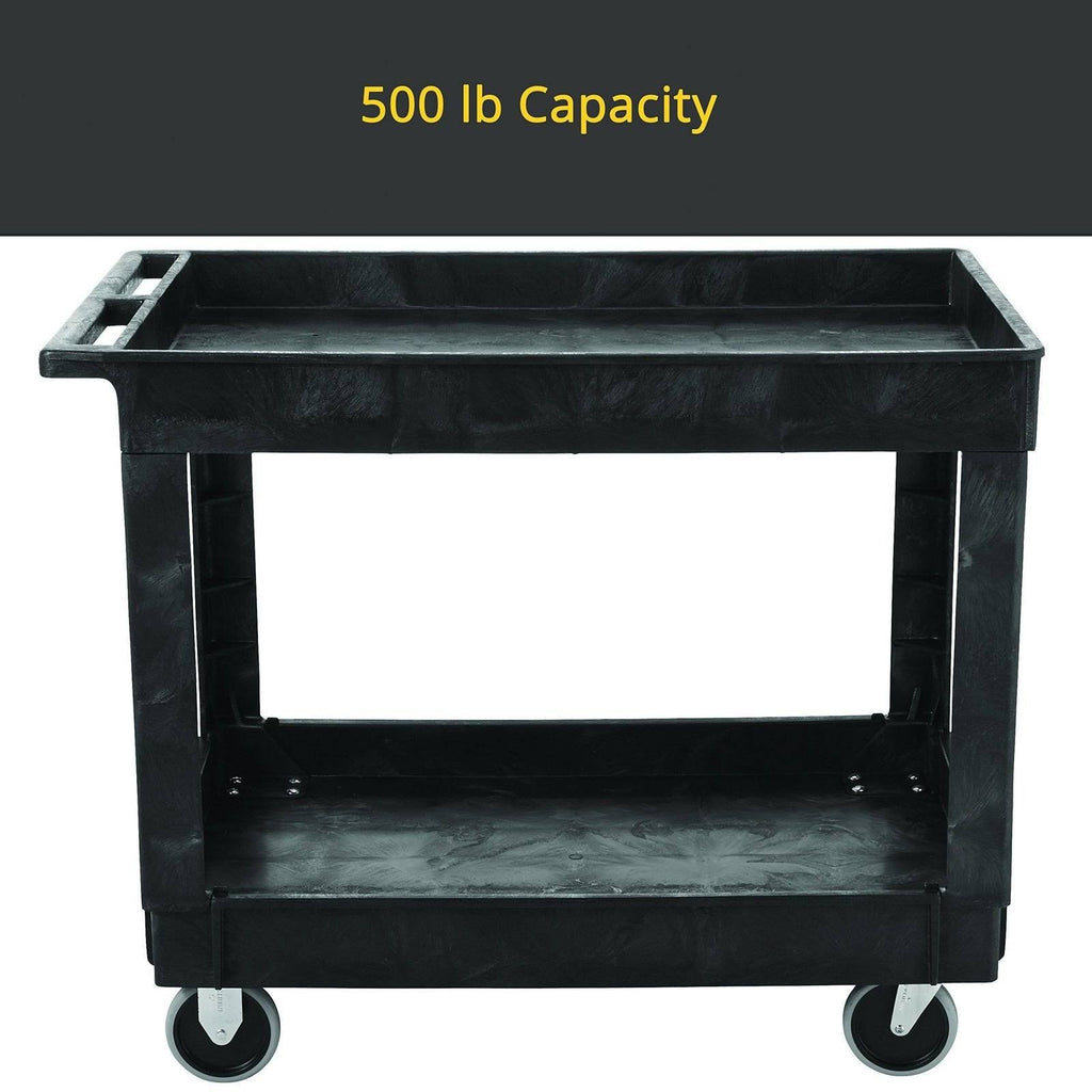 Black 2 Shelf Utility Cart K27858