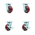 4x22 x 2x22 Poly on Aluminum Swivel Caster Set of 4 N91325