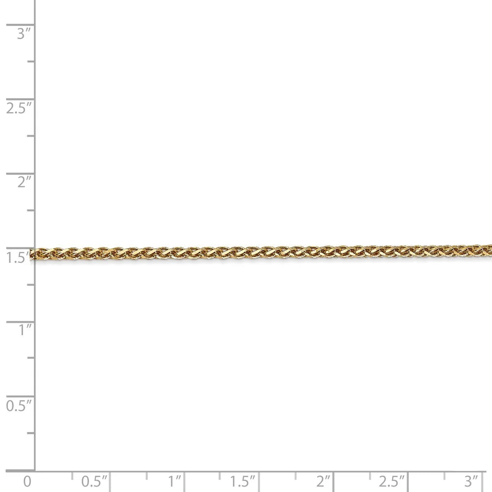 14kt Yellow Gold 1.8mm Spiga Chain 16 inch Lobster Clasp Y631