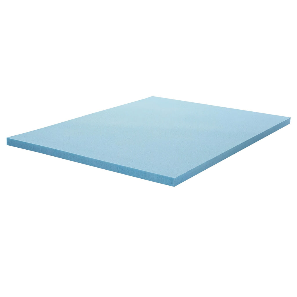 Blue Full Gel Memory Foam Mattress Topper M3915
