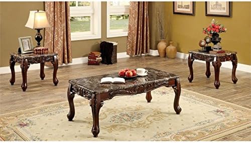 3-Piece Coffee Table Set in Dark Oak and Brown S51680