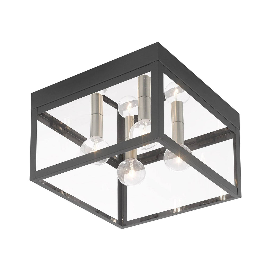 Scandinavian Gray 4 Light Outdoor Ceiling Mount X9608