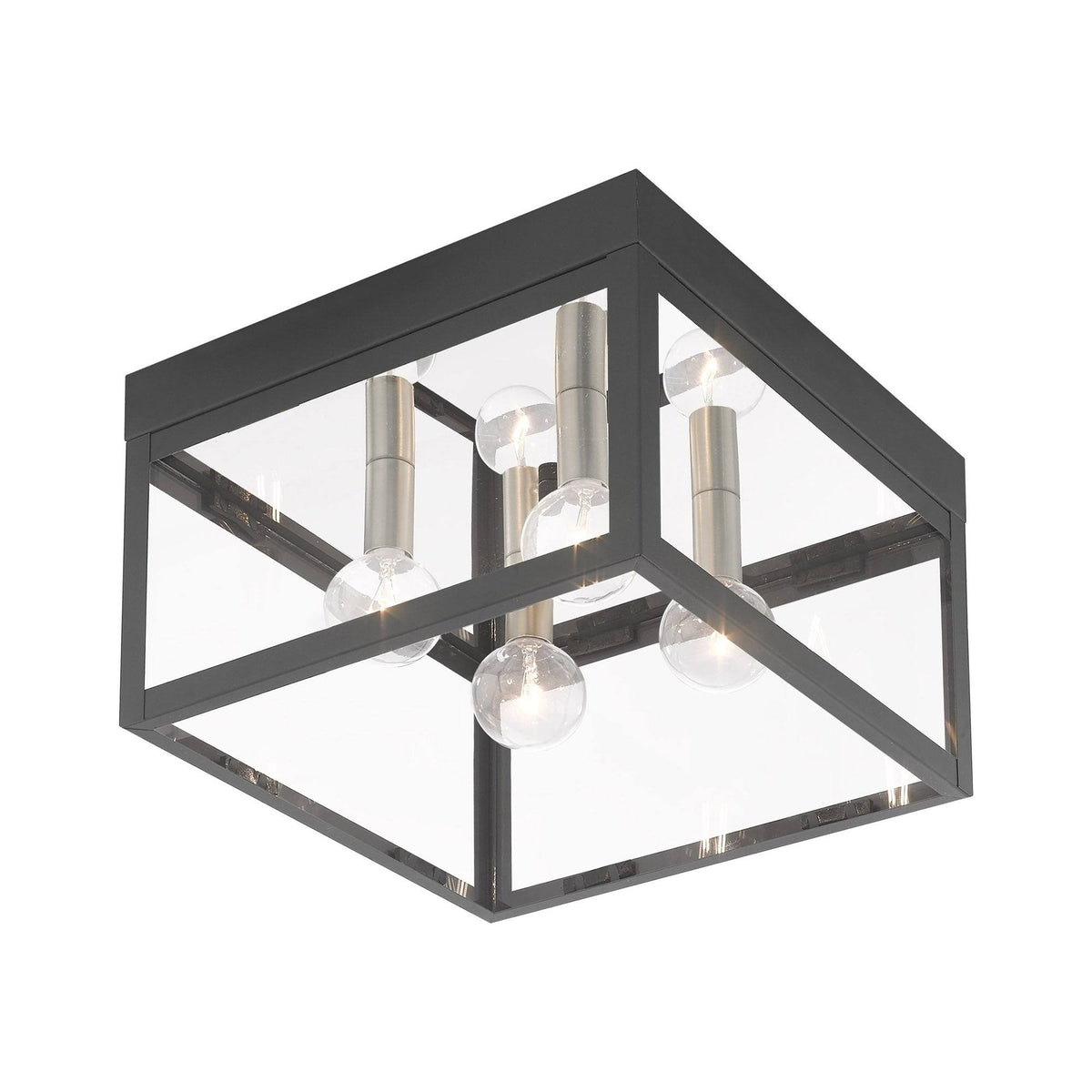 Scandinavian Gray 4 Light Outdoor Ceiling Mount X9608
