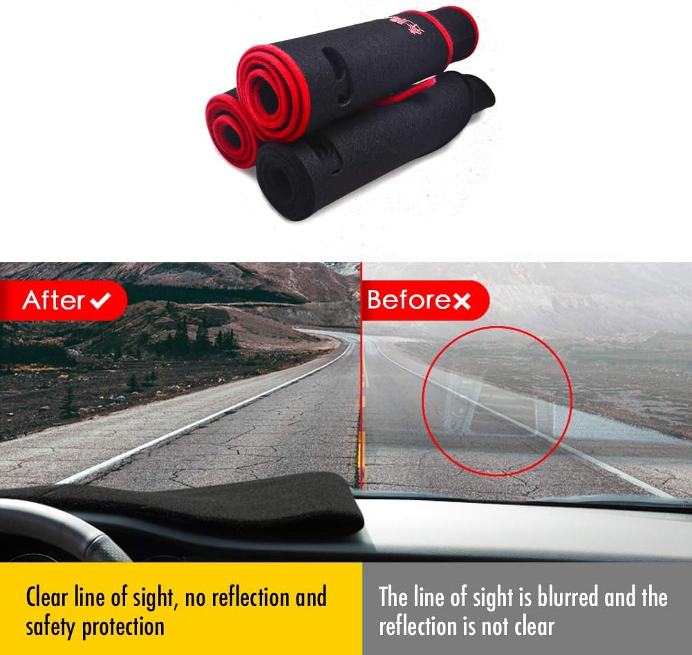 Black Center Console Cover Dash Mat Protector for Nissan Rogue X-Trail Rogue Sport SUV Q301550