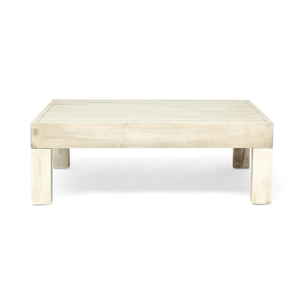 Gray Acacia Wood Sofa and Table Set with Cushions I72046