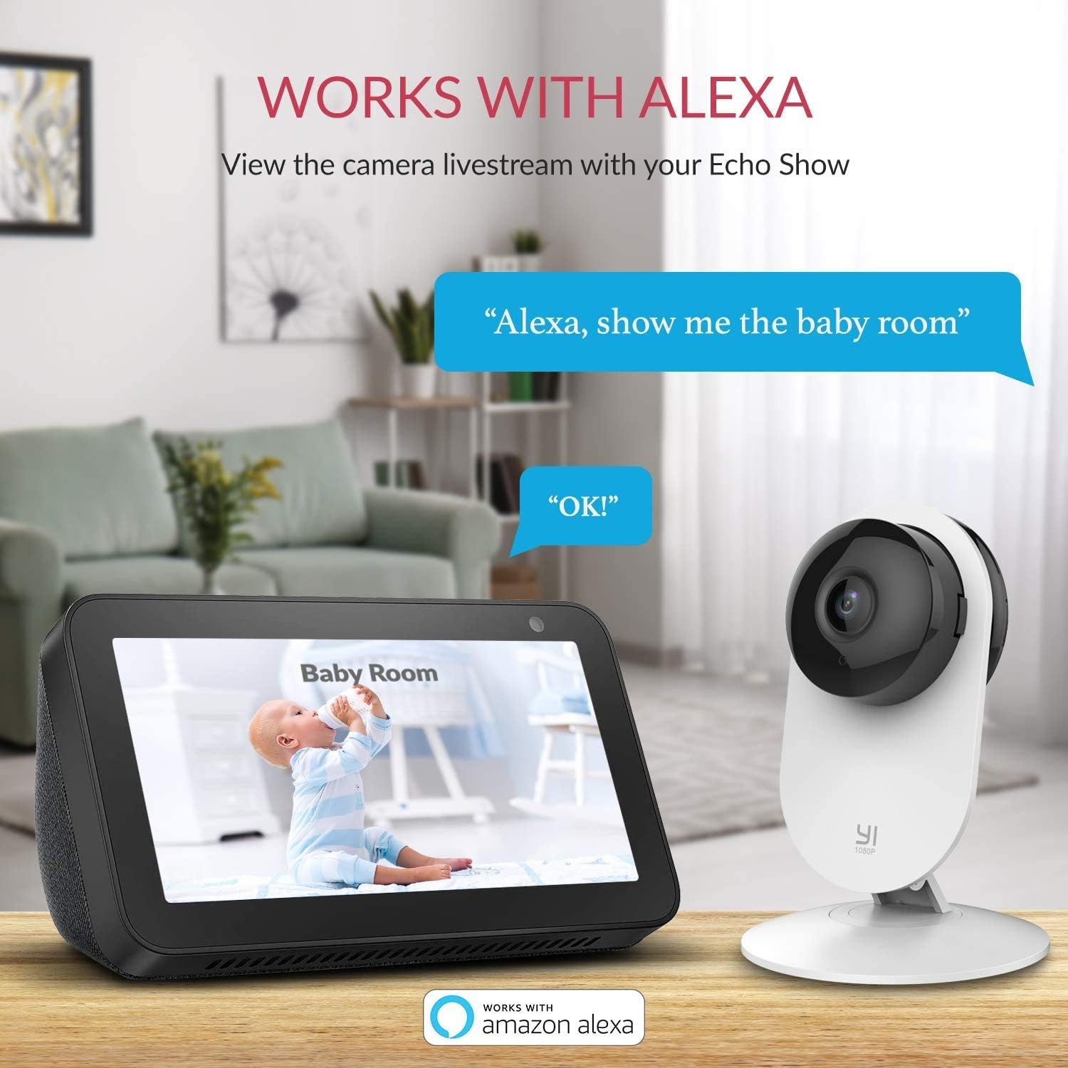 4pc 1080p 2.4G WiFi Indoor Security Camera with Night Vision and 2-Way Audio U59017
