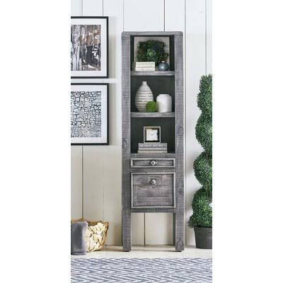 Gray Solid Wood Standard Bookcase S4112