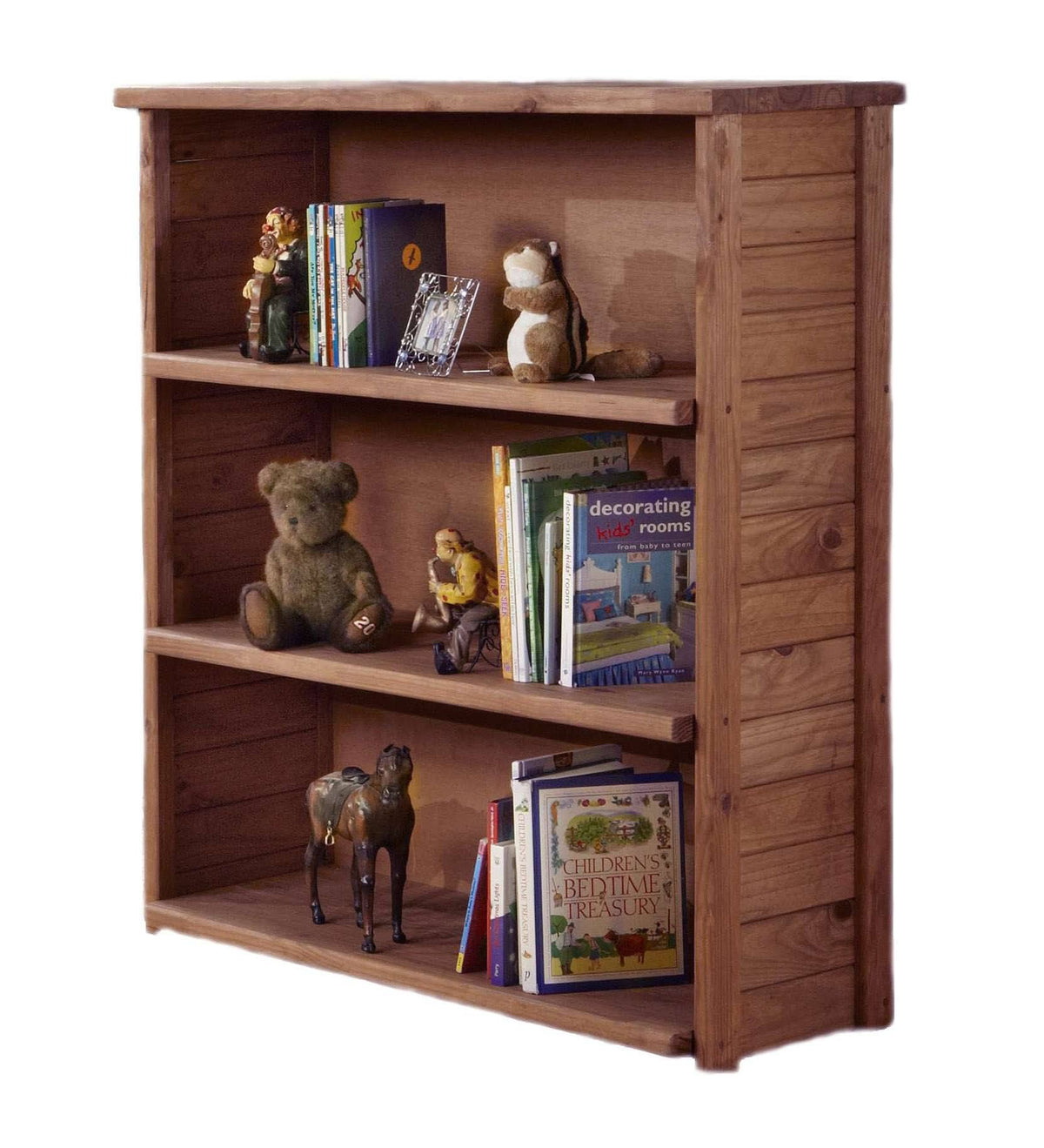 Mahogany Stain Open Bookcase W586