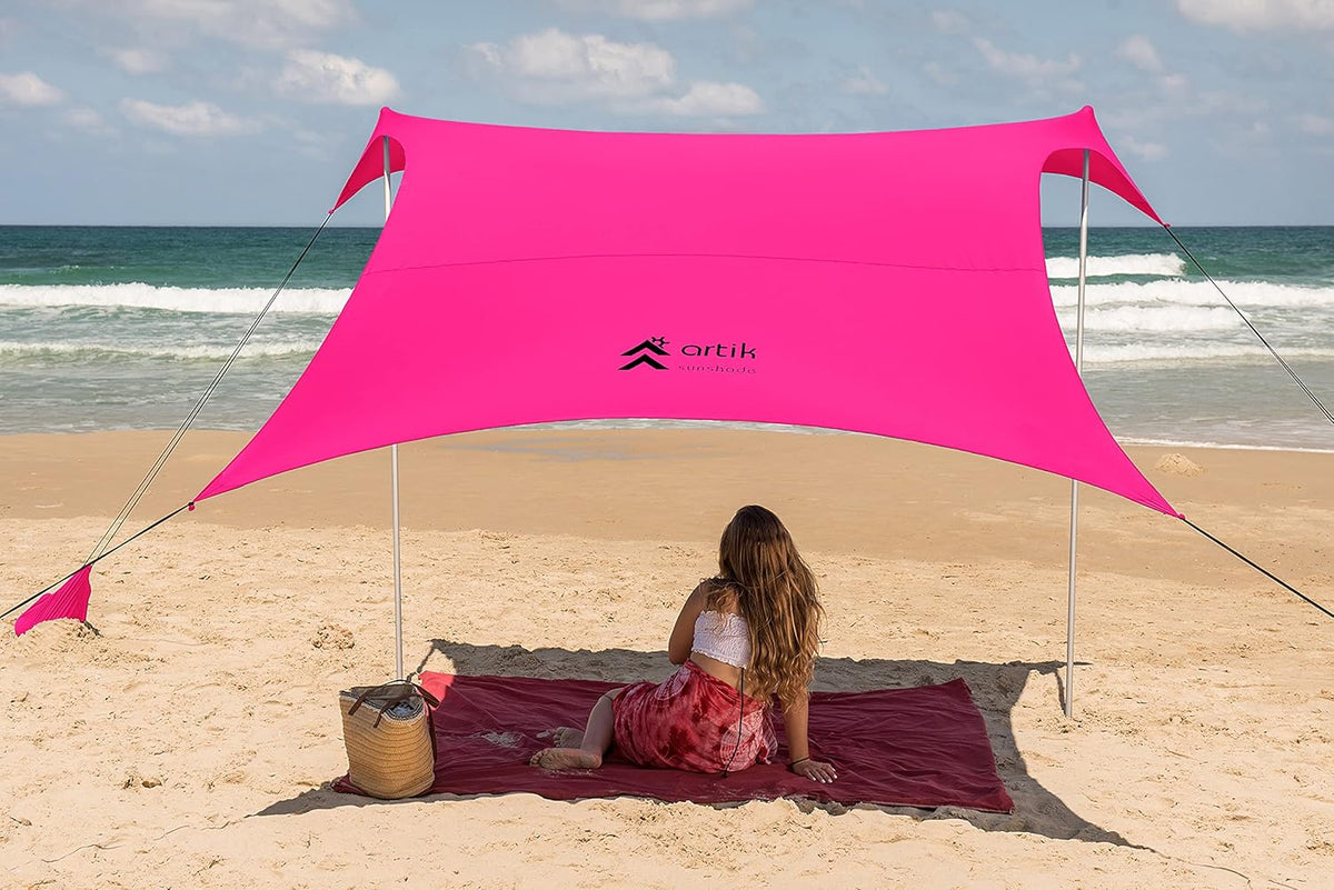 Pop Up Beach Tent Sun Shade with Carrying Bag, UPF50 UV Protection, Large Q9872
