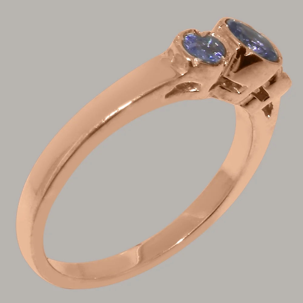 18k Rose Gold Natural Tanzanite Ring J92110