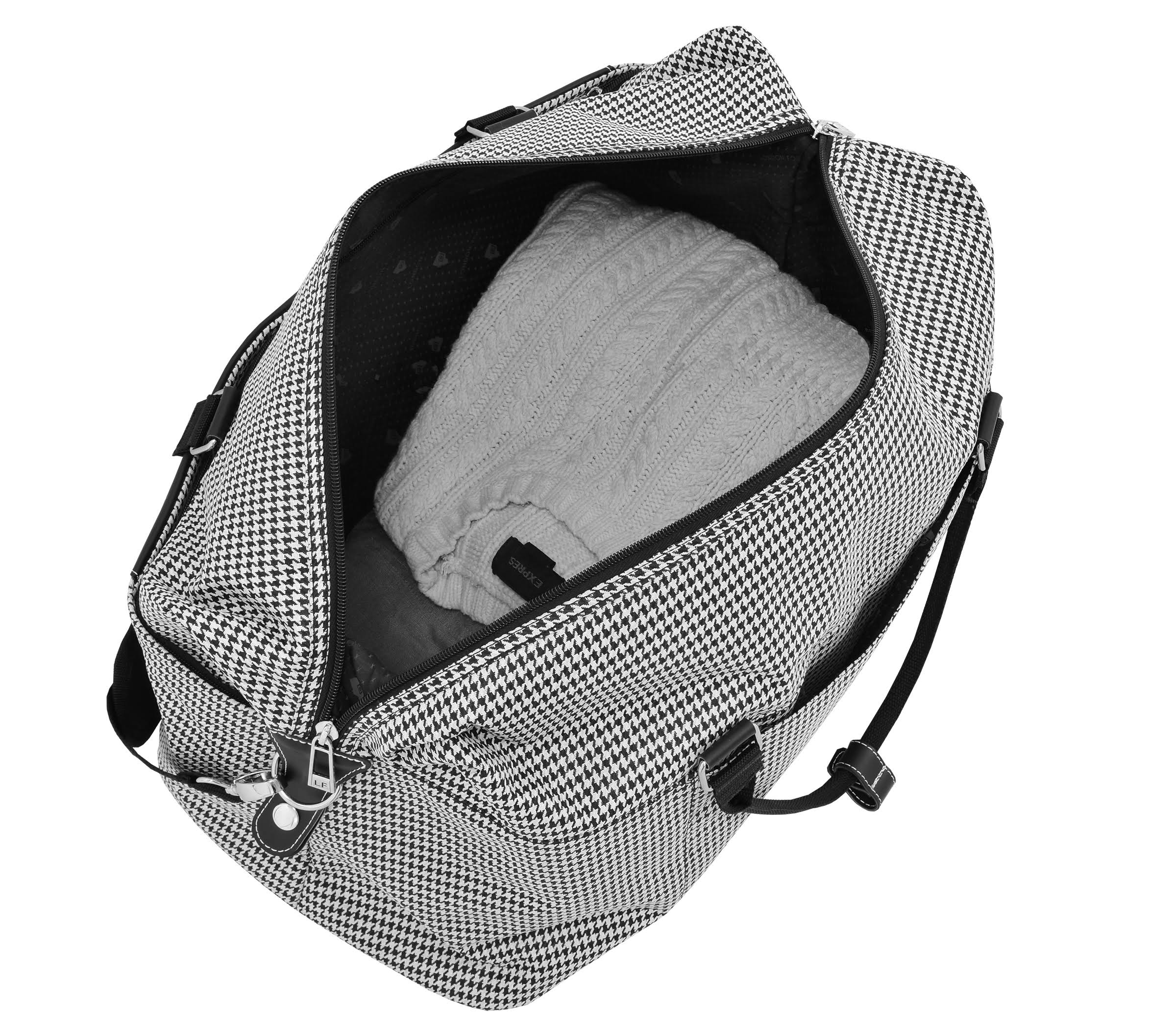 Black/White Houndstooth Duffle F7499