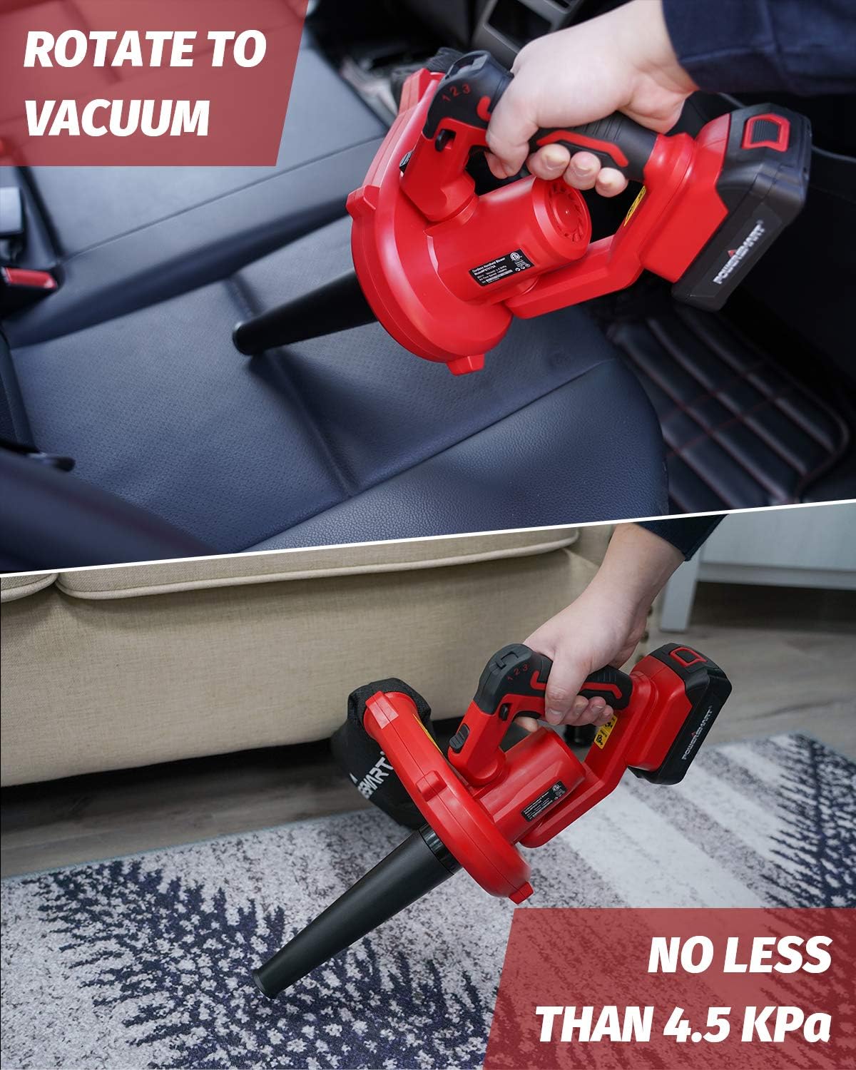 20V Cordless Leaf Blower & Vacuum with 2.0Ah Batteries and Charger O407930