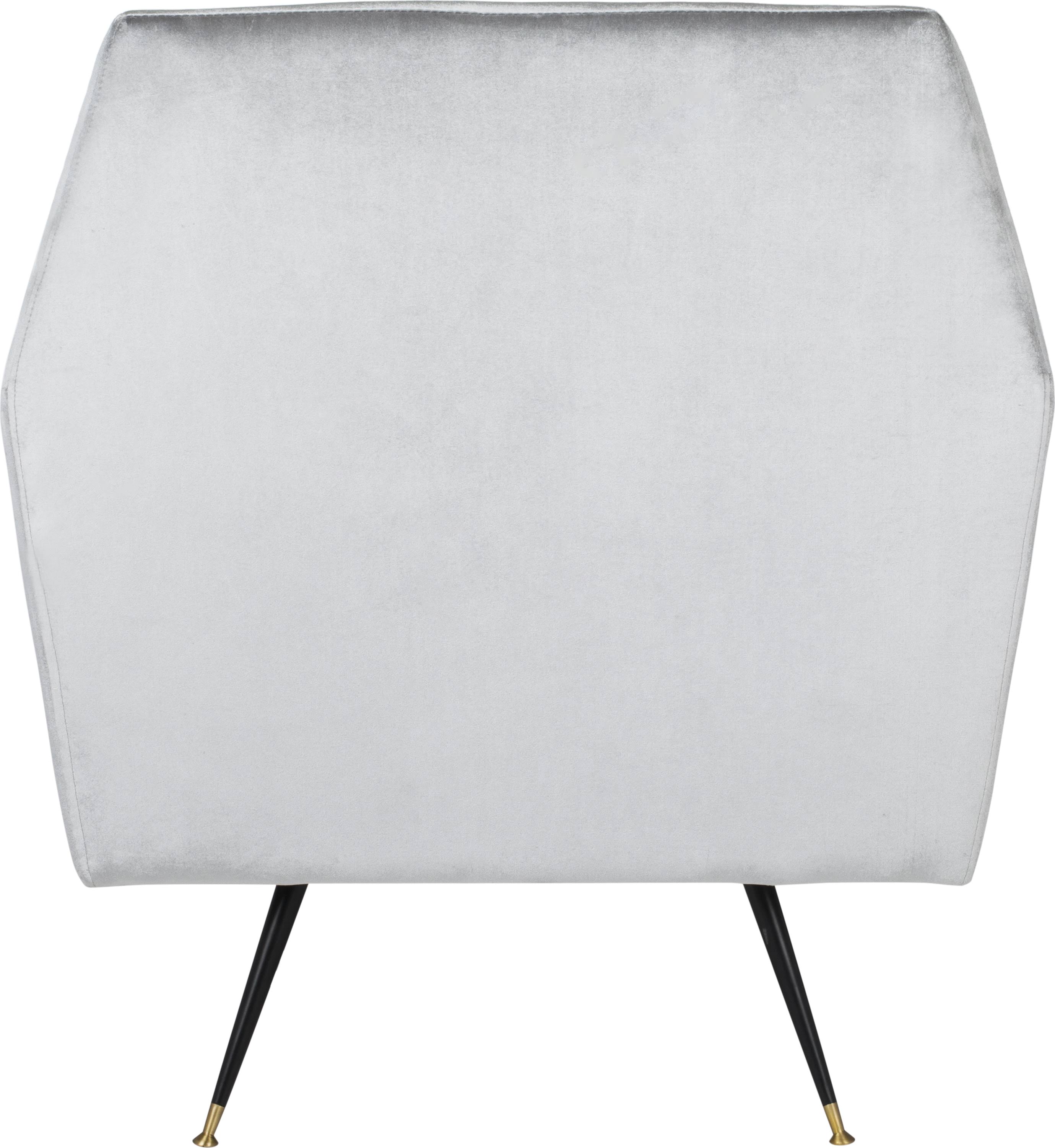 Light Grey Velvet Accent Chair C877601