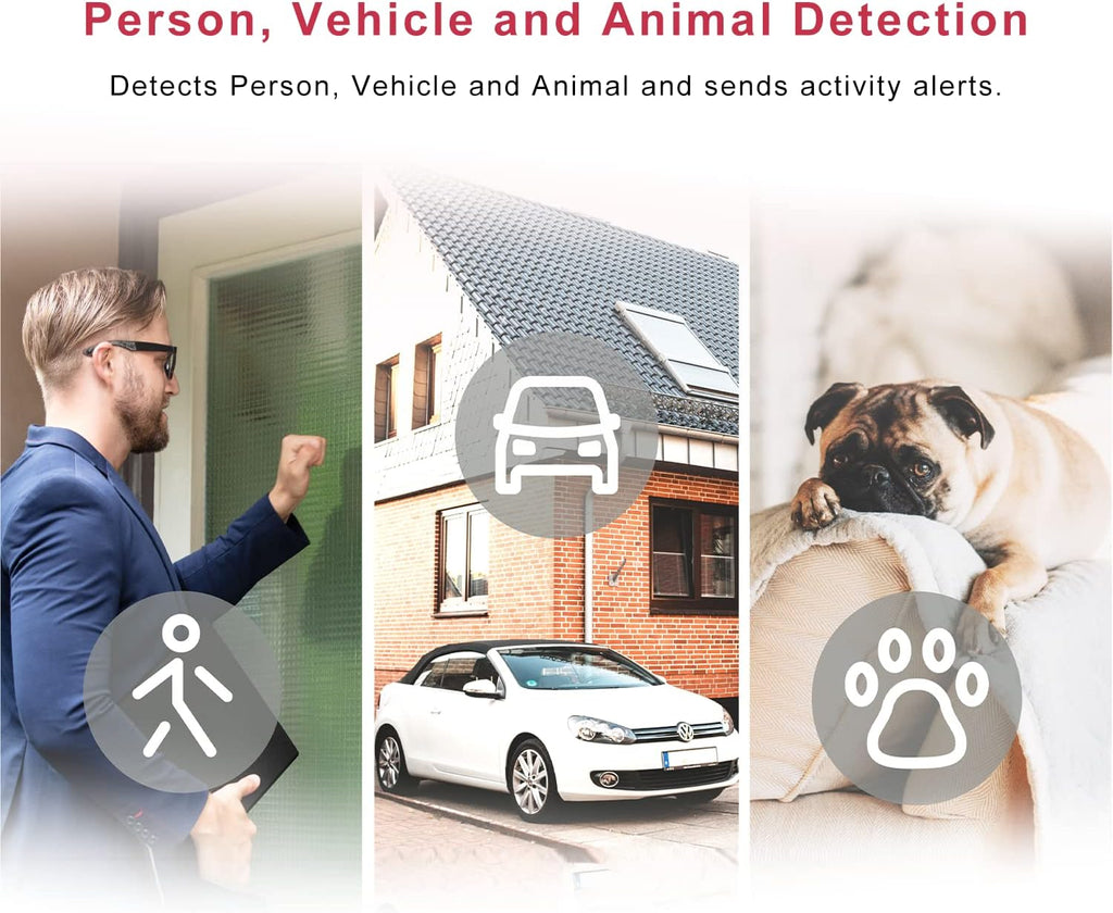 4pc 1080p 2.4G WiFi Indoor Security Camera with Night Vision and 2-Way Audio U59017