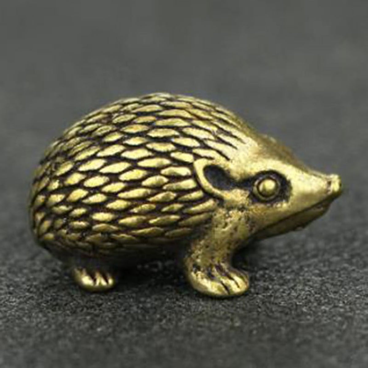 Vintage Brass Hedgehog Statue Ornament L89716