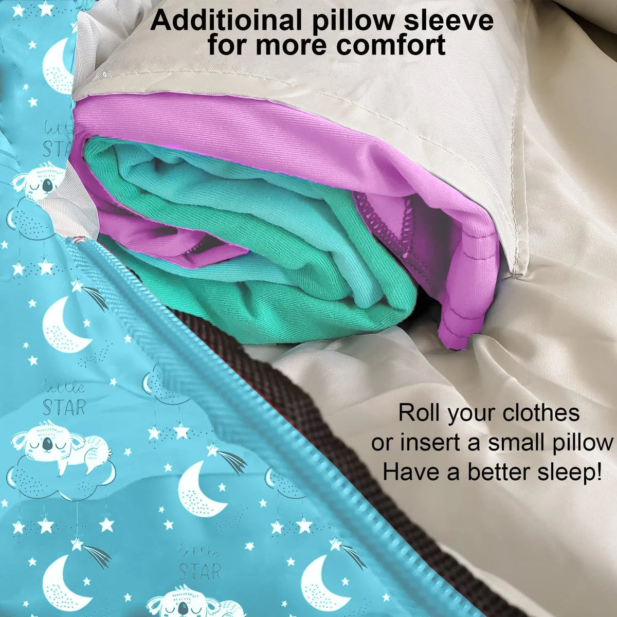 Lightweight Mummy Style Kids Sleeping Bag V638