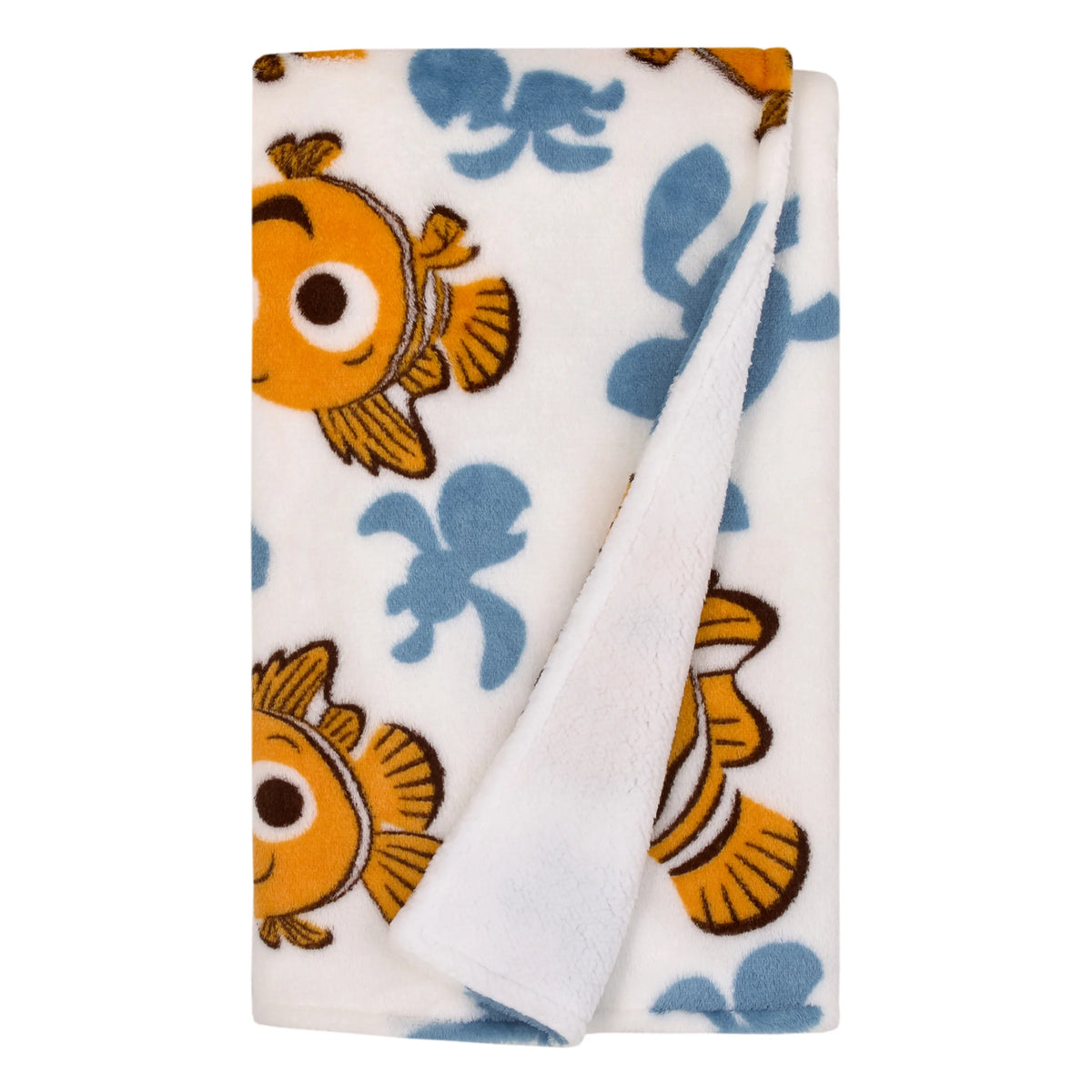 Orange and Teal Sherpa Baby Blanket V899104
