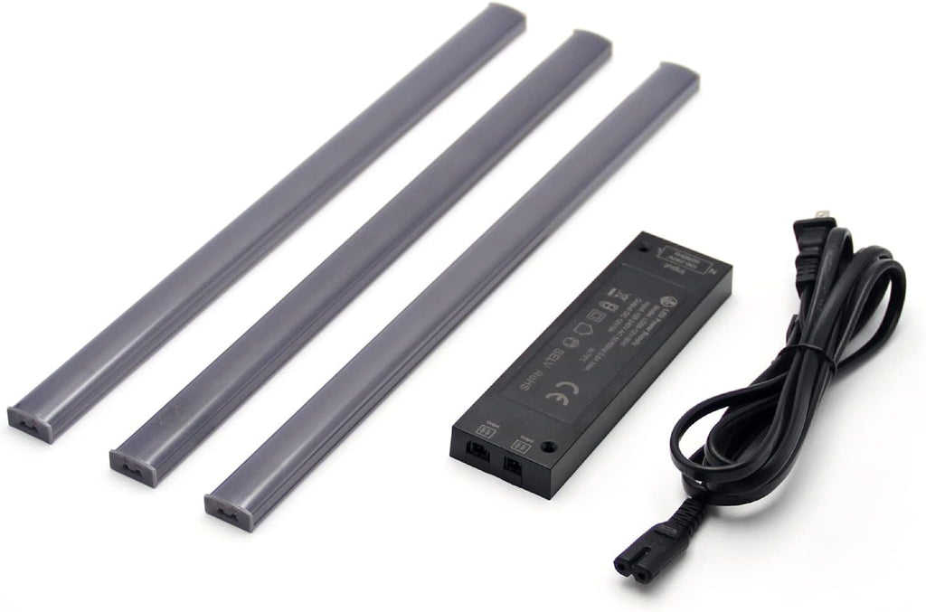 Under Cabinet Linkable Dimmable Light Strips with Touch Switch, 3200 Lumen, 32W, 6500K E9423