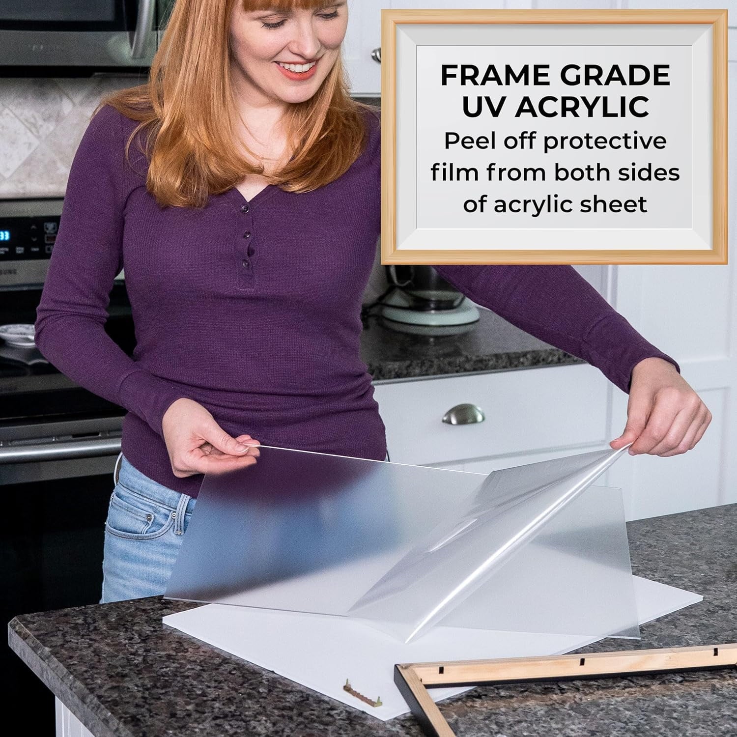 Black Solid Wood Picture Frame W5397