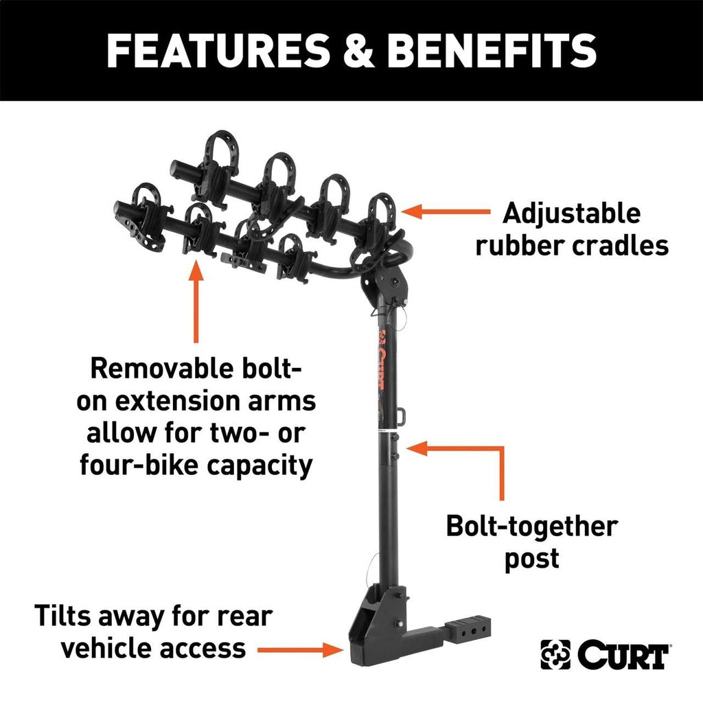 Extendable Hitch Mounted Bike Rack P477250